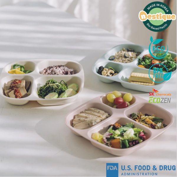 Khay ăn kiêng cao cấp 4 ngăn hiệu Nestique N-31