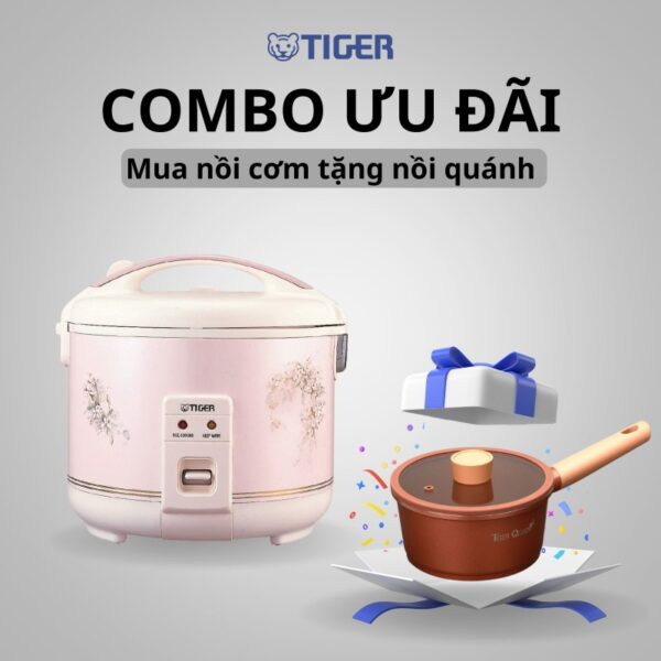 COMBO TIGER ƯU ĐÃI : Mua nồi cơm điện JNP-1000 tặng nồi quánh Tiger Queen CWCB-18B
