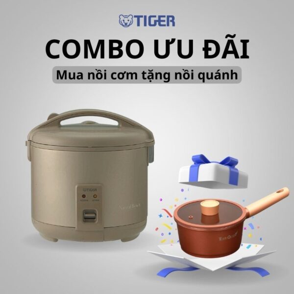 COMBO TIGER ƯU ĐÃI : Mua nồi cơm điện JNP-1800 tặng nồi quánh Tiger Queen CWCB-18B
