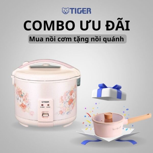 COMBO TIGER ƯU ĐÃI : Mua nồi cơm điện JNP-1803 tặng nồi quánh Tiger Queen CWCP-18B