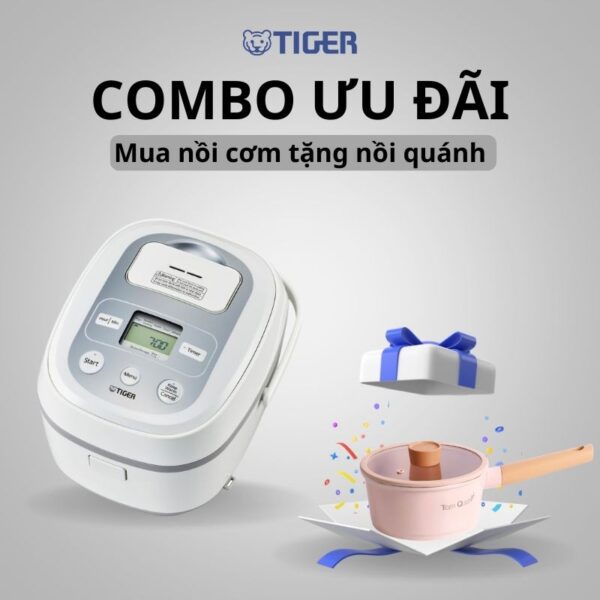 COMBO TIGER ƯU ĐÃI : Mua nồi cơm điện JBX-B10W tặng nồi quánh Tiger Queen CWCP-18B