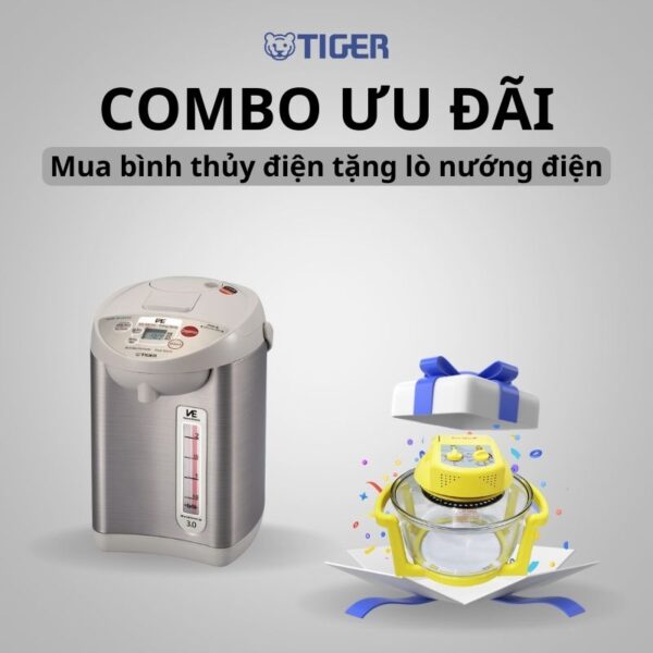 COMBO TIGER ƯU ĐÃI : Mua bình thủy điện Tiger PVW-B30W tặng lò nướng Tiger Queen AX-737M